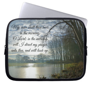 Morning Prayer Bible Verse Laptop Sleeve