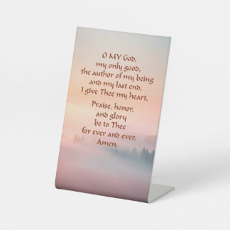 Morning Prayer on a Pedestal Sign