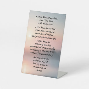 Morning Prayer on a Pedestal Stand Pedestal Sign