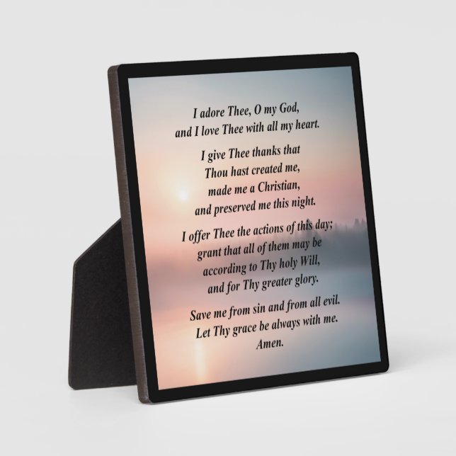 Morning Prayer Plaque with Easel (Front)