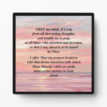 Morning Prayer Plaque with Easel