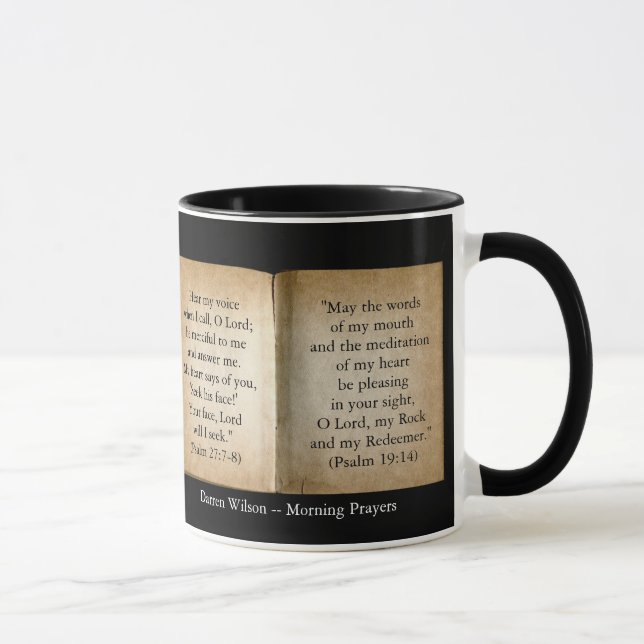 Morning Prayers Scripture Mug (Personalised) (Right)