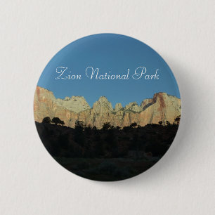 Morning Red Rocks at Zion National Park 6 Cm Round Badge