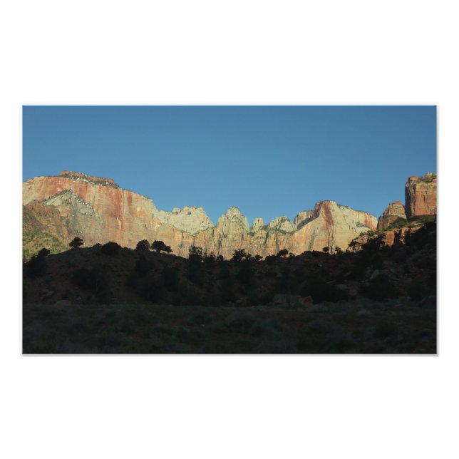 Morning Red Rocks at Zion National Park Photo Print (Front)