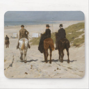 Morning Ride on the Beach - Anton Mauve Mouse Pad