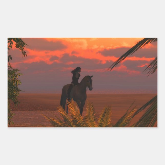 Morning Ride Rectangular Sticker (Front)