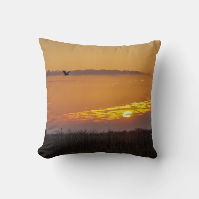 Morning Rise Throw Pillow (Front)