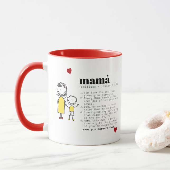 Morning ritual Coffee Mug Sentimental gift for mum (With Donut)
