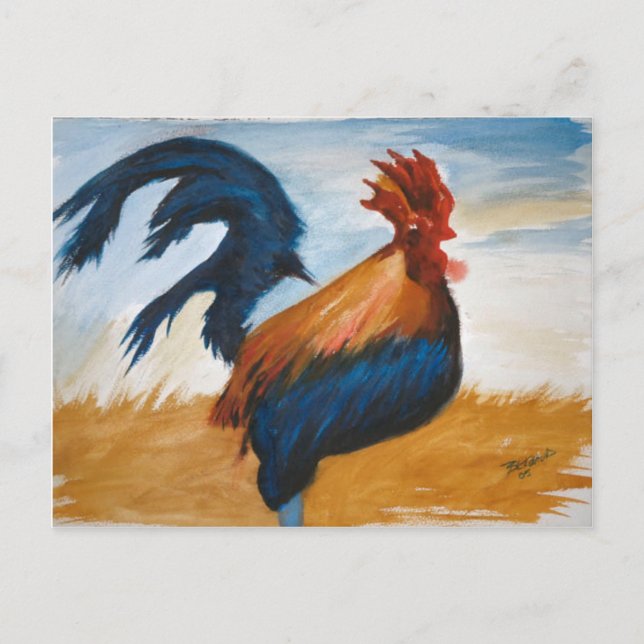 Morning Rooster Postcard (Front)