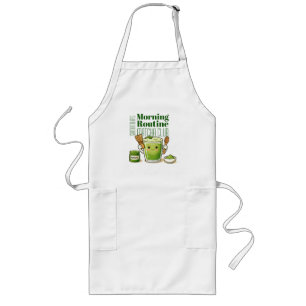 Morning Routine Matcha Club Personaliezed Long Apron
