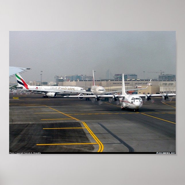 Morning Rush Hour in Dubai Poster (Front)