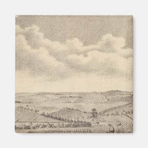 Morning scene, JD Rivers stock farm Magnet