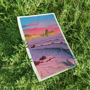 Morning-Sea-at-Shiribeshi-by-Kawase-Hasui Poster