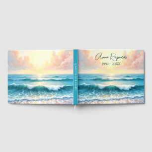 Morning Seascape For Memorial Service Guest Book