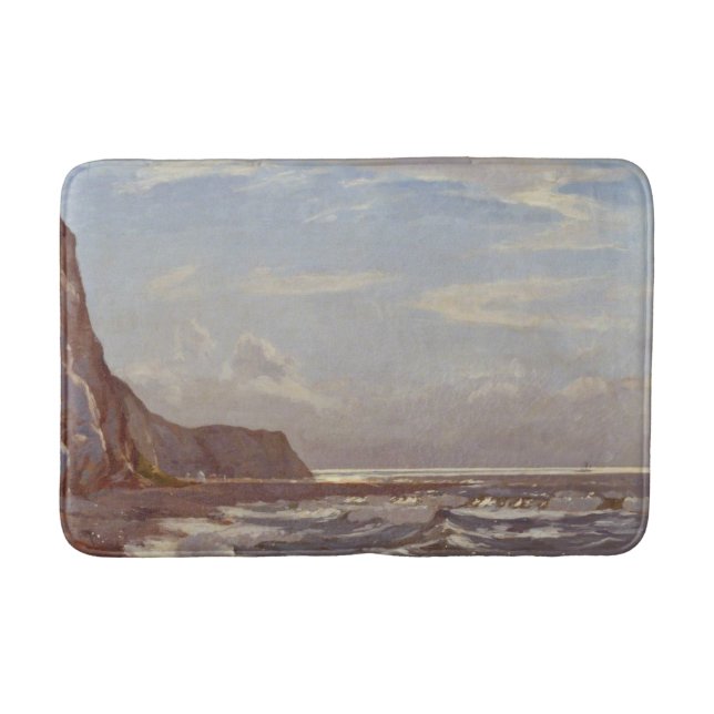 Morning Seashore on the Isle of Wight (by Talmage) Bath Mat (Front)