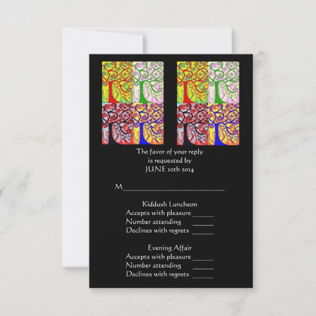 Morning Service & Evening Affair 'Reply' Card (Front)