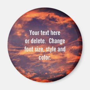 Morning Sky and Clouds Nature Personalized Magnet