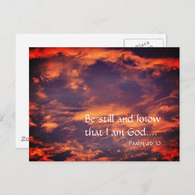 Morning Sky Be Still Psalm 46:10 Inspirational  Postcard (Front/Back)