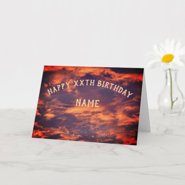 Morning Sky Personalised Birthday  Card (Small Plant)