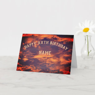 Morning Sky Personalised Birthday Card