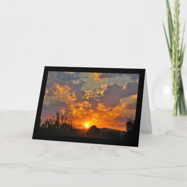 Morning Sky Sunrise Landscape Card (Front)