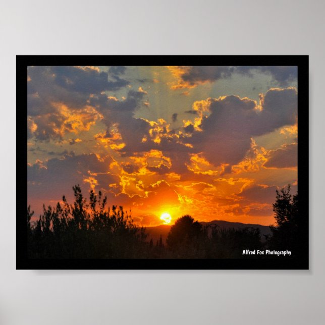 Morning Sky Sunrise Landscape Poster (Front)