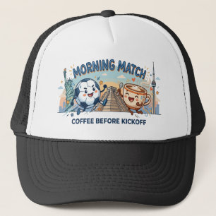 Morning Soccer Match Coffee Trucker Hat
