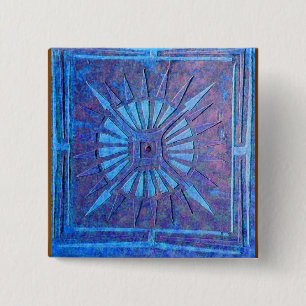 MORNING STAR 15 CM SQUARE BADGE