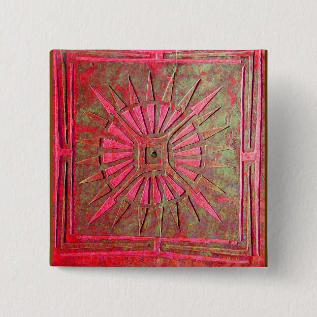 MORNING STAR 15 CM SQUARE BADGE (Front)