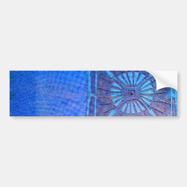 MORNING STAR  Blue, Monogram Bumper Sticker (Front)