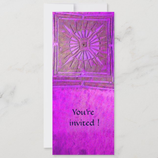 MORNING STAR , bright violet pink Invitation (Front)