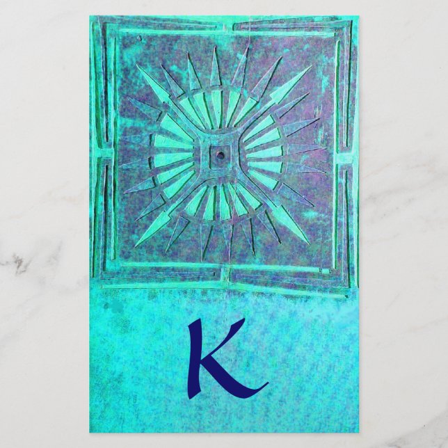 MORNING STAR MONOGRAM , blue turquase (Front)