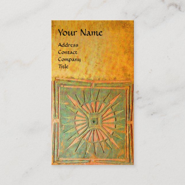 MORNING STAR , MONOGRAM BUSINESS CARD (Front)