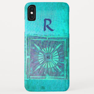 MORNING STAR,Pawnee Aqua Blue Turquoise Monogram Case-Mate iPhone Case