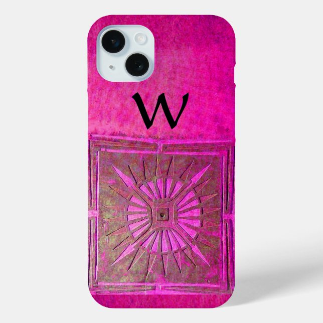 MORNING STAR , Pink,Black,Fuchsia Monogram Case-Mate iPhone Case (Back)