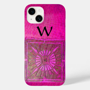MORNING STAR , Pink,Black,Fuchsia Monogram Case-Mate iPhone 14 Case