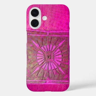 MORNING STAR , Pink,Black,Fuchsia Monogram iPhone 16 Case