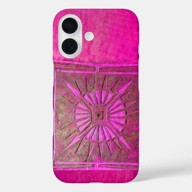 MORNING STAR , Pink,Black,Fuchsia Monogram Case-Mate iPhone Case (Back)