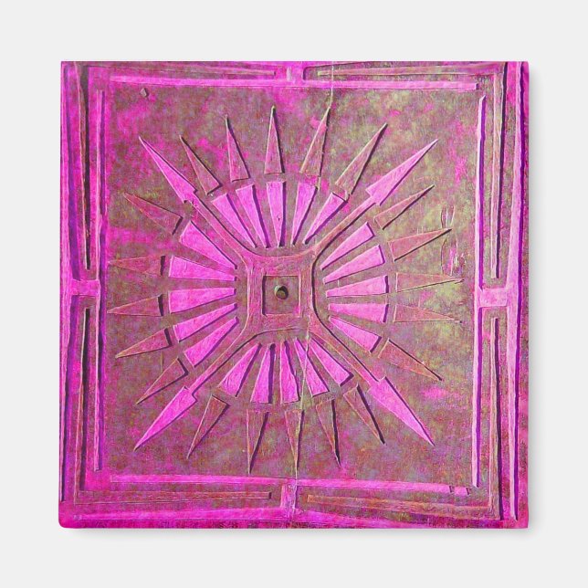 MORNING STAR ,pink violet Magnet (Front)