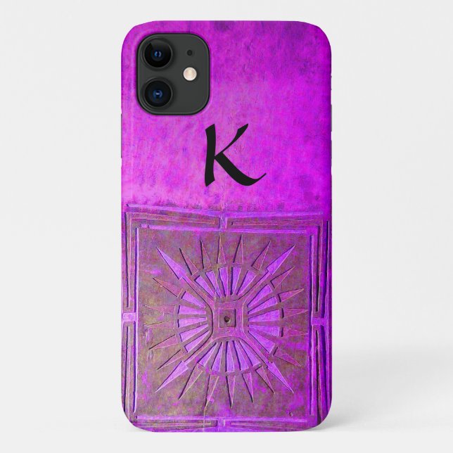 MORNING STAR , Purple ,Black, Monogram Case-Mate iPhone Case (Back)
