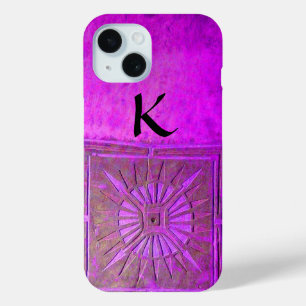 MORNING STAR , Purple ,Black, Monogram iPhone 15 Case
