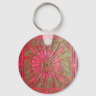MORNING STAR , red ,brown Key Ring