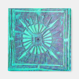 MORNING STAR,Turquase Blue Green ,Teal Magnet