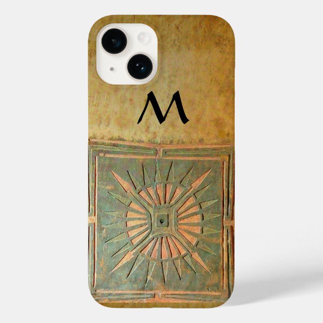 MORNING STAR ,Yellow,Brown,Black Monogram Case-Mate iPhone Case (Back)