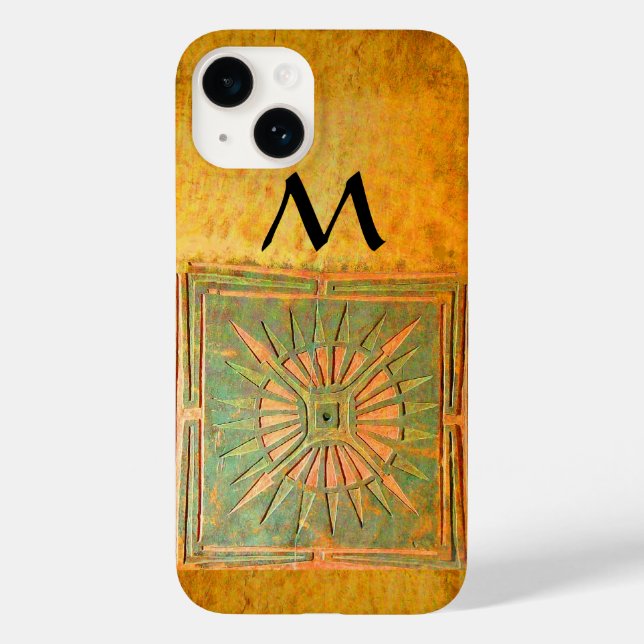 MORNING STAR ,Yellow,Brown,Black Monogram Case-Mate iPhone Case (Back)