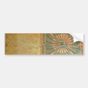 MORNING STAR Yellow Brown Green, Monogram Bumper Sticker