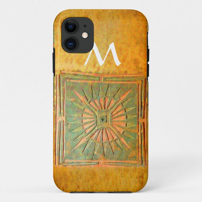 MORNING STAR ,Yellow,Brown,White Monogram Case-Mate iPhone Case (Back)