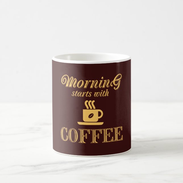 Morning starts with coffee mug (Center)