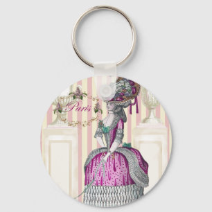 Morning stroll down the Champs-Élysées Key Ring