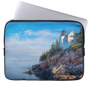 Morning Sun At Bass Harbour Lighthouse Laptop Sleeve